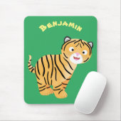 Cute happy tiger cub cartoon mousepad (Mit Mouse)