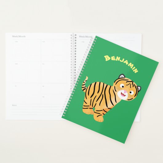 Cute happy tiger cub cartoon planer (Anzeige)