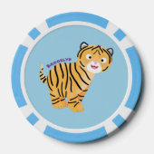 Cute happy tiger cub cartoon pokerchips (Rückseite)