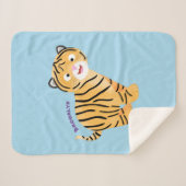 Cute happy tiger cub cartoon sherpadecke (Vorderseite (Horizontal))
