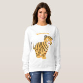 Cute happy tiger cub cartoon sweatshirt (Vorne ganz)