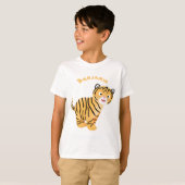 Cute happy tiger cub cartoon T-Shirt (Vorne ganz)