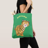 Cute happy tiger cub cartoon tasche (Von Nahem)