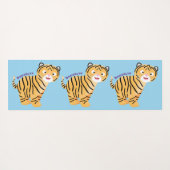 Cute happy tiger cub cartoon yogamatte (Rückseite (Horizontal))