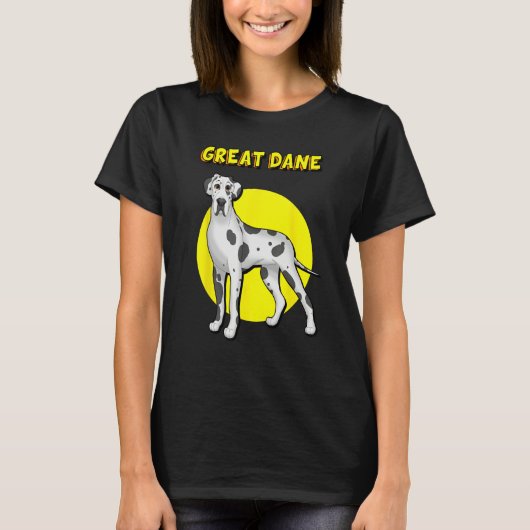 Cute Harlequin Great Dane T-Shirt (Vorderseite)
