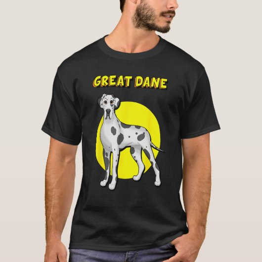 Cute Harlequin Great Dane T-Shirt (Vorderseite)