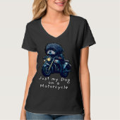 Cute Havanese riding on a motorcycle Christmas T-Shirt (Vorderseite)