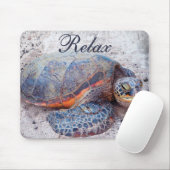 Cute Hawaiian Honu Sea Turtle Foto relax Quote Mousepad (Mit Mouse)