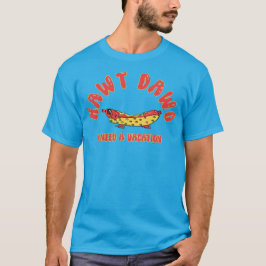  Cute Hawt Dawg I Need a Vacation Retro Cartoon Ho T-Shirt