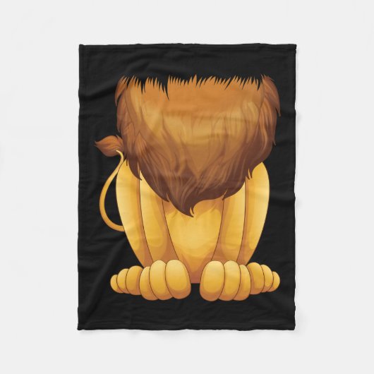 Cute Headless Lion Kostüm Halloween Funny Big Cat Fleecedecke (Vorderseite)