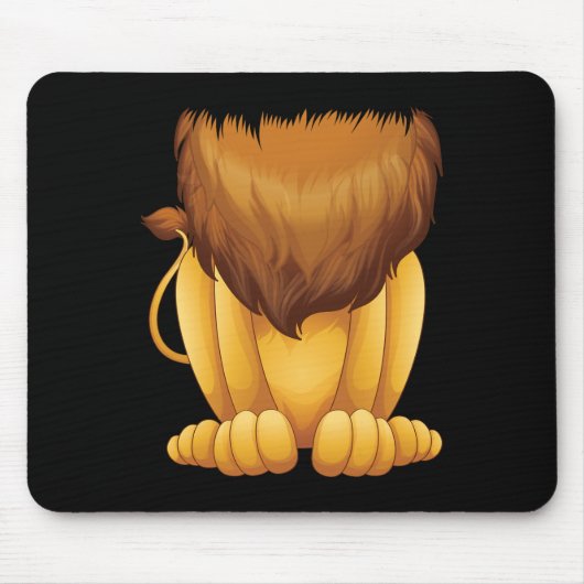 Cute Headless Lion Kostüm Halloween Funny Big Cat Mousepad (Vorne)