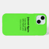 Cute Healing Bible Verse Lime Green Christian Case-Mate iPhone Hülle (Rückseite (Horizontal))