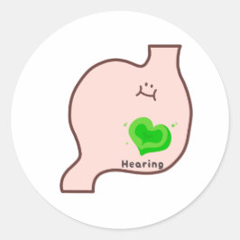 Cute healing organ art runder aufkleber