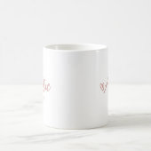 Cute Heart Auntie Personalized Pink Taupe Kaffeetasse (Mittel)