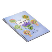 Cute Heart Character Flower Notebook Notizblock (Rechte Seite)