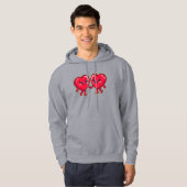 Cute Heart Characters Holding Hands Hoodie (Vorne ganz)