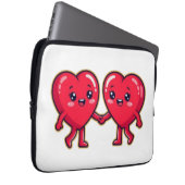 Cute Heart Characters Holding Hands Laptopschutzhülle (Vorne Rechts)