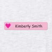 Cute Heart Custom Skinny Name Labels - Iron On - Etiketten (Design 1)