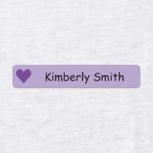 Cute Heart Custom Skinny Name Labels - Iron On - Etiketten (Design 2)