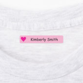 Cute Heart Custom Skinny Name Labels - Iron On - Etiketten (Befestigt)