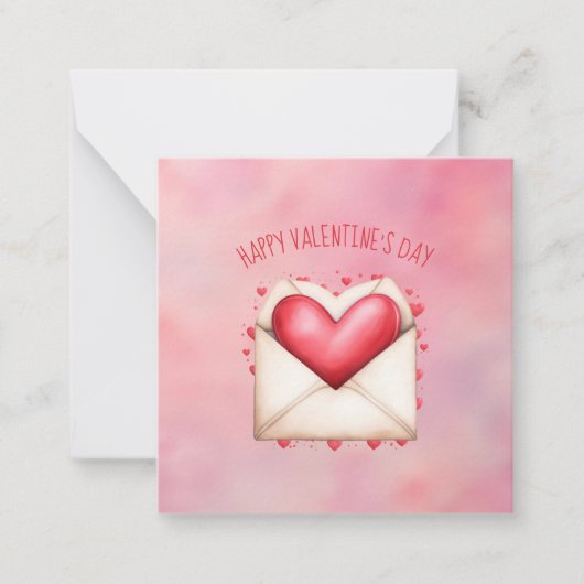 Cute Heart Day Valentine's Day Cards Mitteilungskarte (Vorderseite)
