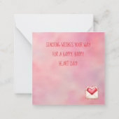 Cute Heart Day Valentine's Day Cards Mitteilungskarte (Rückseite)