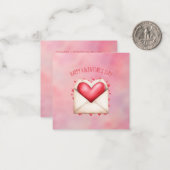 Cute Heart Day Valentine's Day Cards Mitteilungskarte (Vorderseite/Rückseite Beispiel)