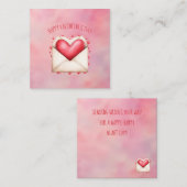 Cute Heart Day Valentine's Day Cards Mitteilungskarte (Vorne/Hinten)