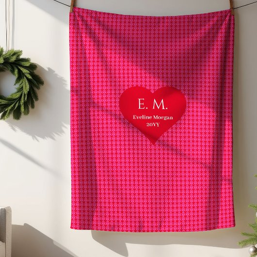 Cute Heart Design Valentine Gift Blanket Sherpadecke