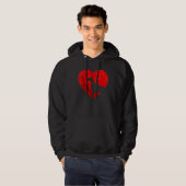 Cute Heart Doberman Dog Valentines Day Puppy Lover Hoodie (Vorne ganz)