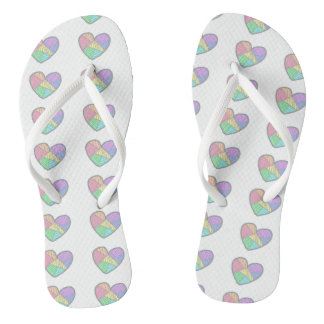 cute heart flip flops badesandalen