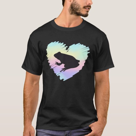 Cute Heart Frog  I Love Frogs Toad Rainbow Hunter  T-Shirt (Vorderseite)