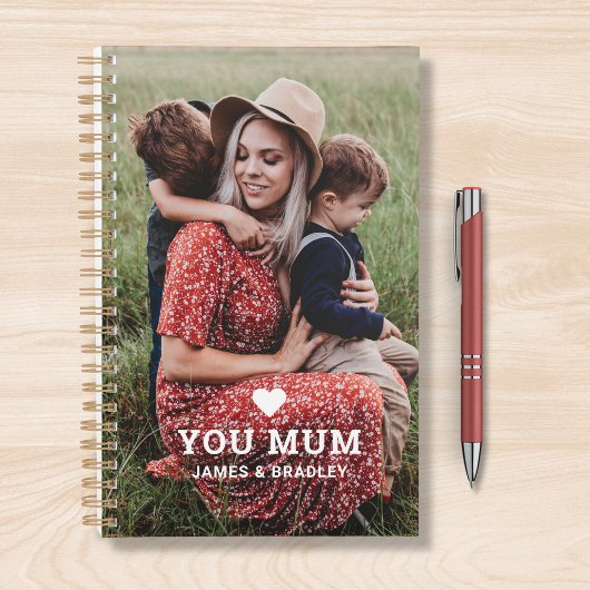 Cute Heart Love You Mum Mother's Day Photo Planer