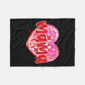 Cute Heart Mama Valentines Day Mom Wife Fleecedecke (Vorderseite (Horizontal))