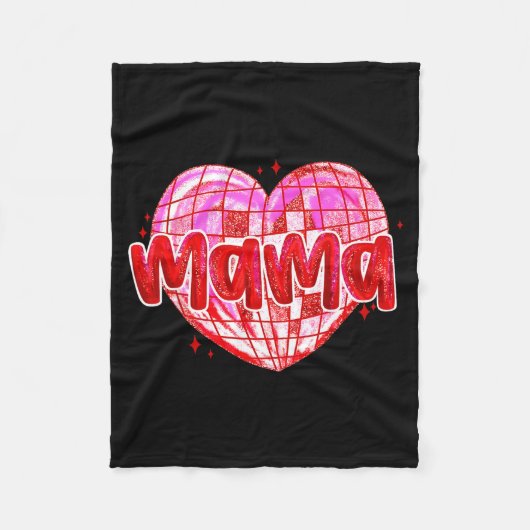 Cute Heart Mama Valentines Day Mom Wife Fleecedecke (Vorderseite)