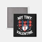 Cute Heart My Tiny Valentine Pregnancy Announcemen Magnet (Vorderseite/Rückseite)