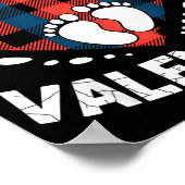 Cute Heart My Tiny Valentine Pregnancy Announcemen Poster (Ecke)