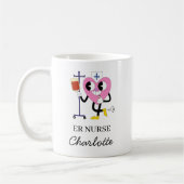 Cute Heart Nurse Emergency Room Nurse Gift Kaffeetasse (Links)