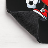Cute Heart Playing Soccer Valentines Day Soccer Bo Mousepad (Ecke)