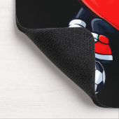 Cute Heart Playing Soccer Valentines Day Soccer Bo Mousepad (Ecke)