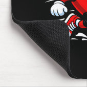 Cute Heart Playing Soccer Valentines Day Soccer Bo Mousepad (Ecke)