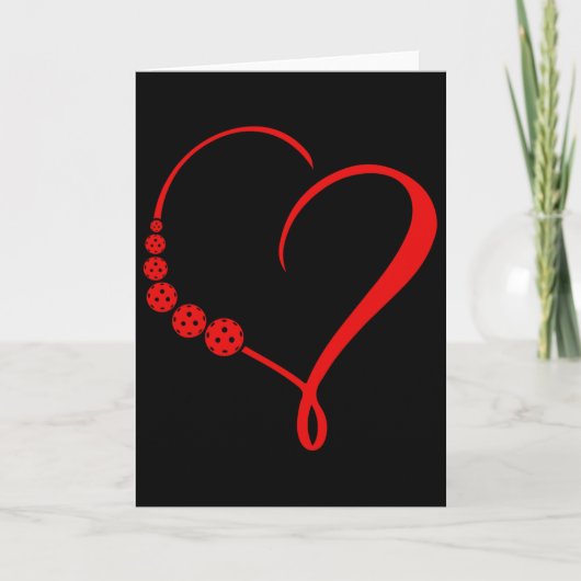 Cute Heart Shape Picklebyll Player Gift Valentines Karte (Vorderseite)