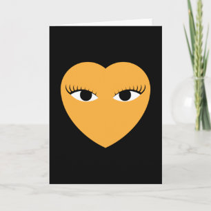 Cute Heart with Eyes Card Karte