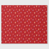 Cute Hearts and dots Valentines Pattern Geschenkpapier (Flach)