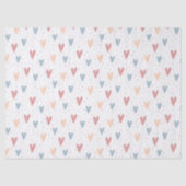 Cute Hearts and dots Valentines Pattern Seidenpapier (Vorderseite)