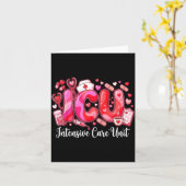 Cute Hearts Icu Valentine Nurse Valentines Day Shi Karte (Gelbe Blume)