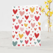 Cute Hearts Love Greeting Card Karte (Gelbe Blume)