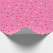 Cute Hearts Love Valentine's Day Pattern Geschenkpapier (Ecke)