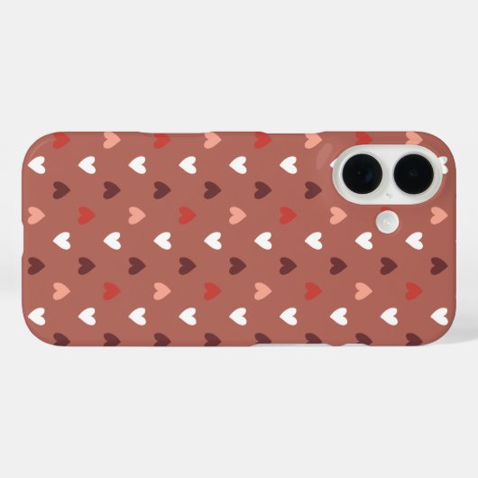 Cute Hearts Pattern – Soft Love Aesthetic Case-Mate iPhone Hülle (Rückseite (Horizontal))