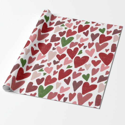 Cute hearts valentine's  day Mug Geschenkpapier (Ungerollt)